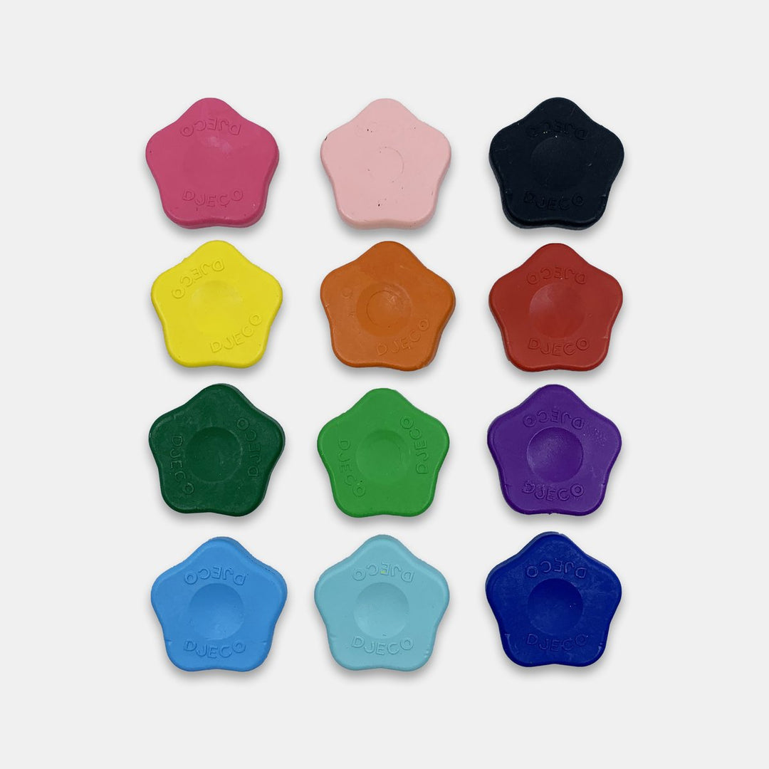 NEW Flower Shaped Crayon Set of Twelve